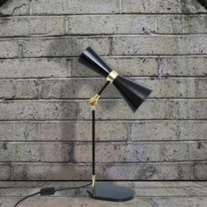 Cairo Mid-Century Brass Table Lamp Table Lamps Great Lighting UK Ltd